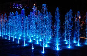 台州金地广场旱式点阵喷泉水景